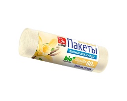 Мешки для мусора 60 л, ароматизированные, Ваниль, бежевые, в рулоне 20 шт., ПНД, 9 мкм, 650х550 мм, GRIFON Aroma, 101-023 V в Москве