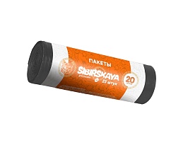 Мешки для мусора 20 л, черные, в рулоне 25 шт., ПНД, 6 мкм, 420х450 мм, SIBIRSKAYA, 101-001 S в Москве
