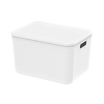 Ящик пластиковый вкладываемый белый 410х305х245 мм в Москве