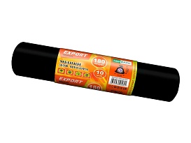 Мешки для мусора 180 л, ароматизированные, черные, в рулоне 10 шт., ПВД, 80 мкм, 1100х930 мм, EXPORT, exp18010142 в Москве