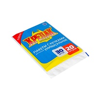 Мешки для мусора 20 л, с ручками, черные, в пачке 20 шт., ПНД, 10 мкм, 550х440 мм, Крепак, 4607075710023 в Москве